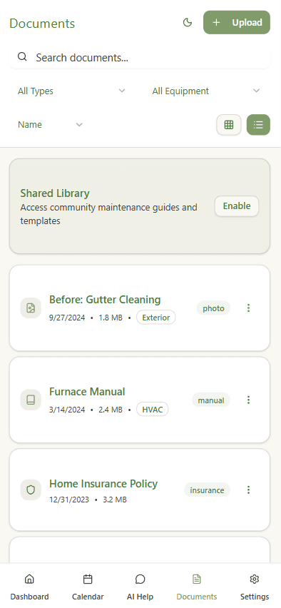 Documents Screenshot